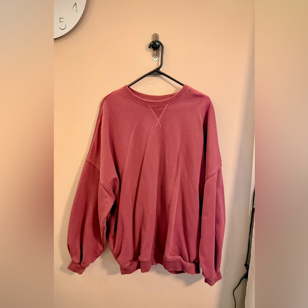 Cloud Crewneck Sweater - Merlot - 1X/3X